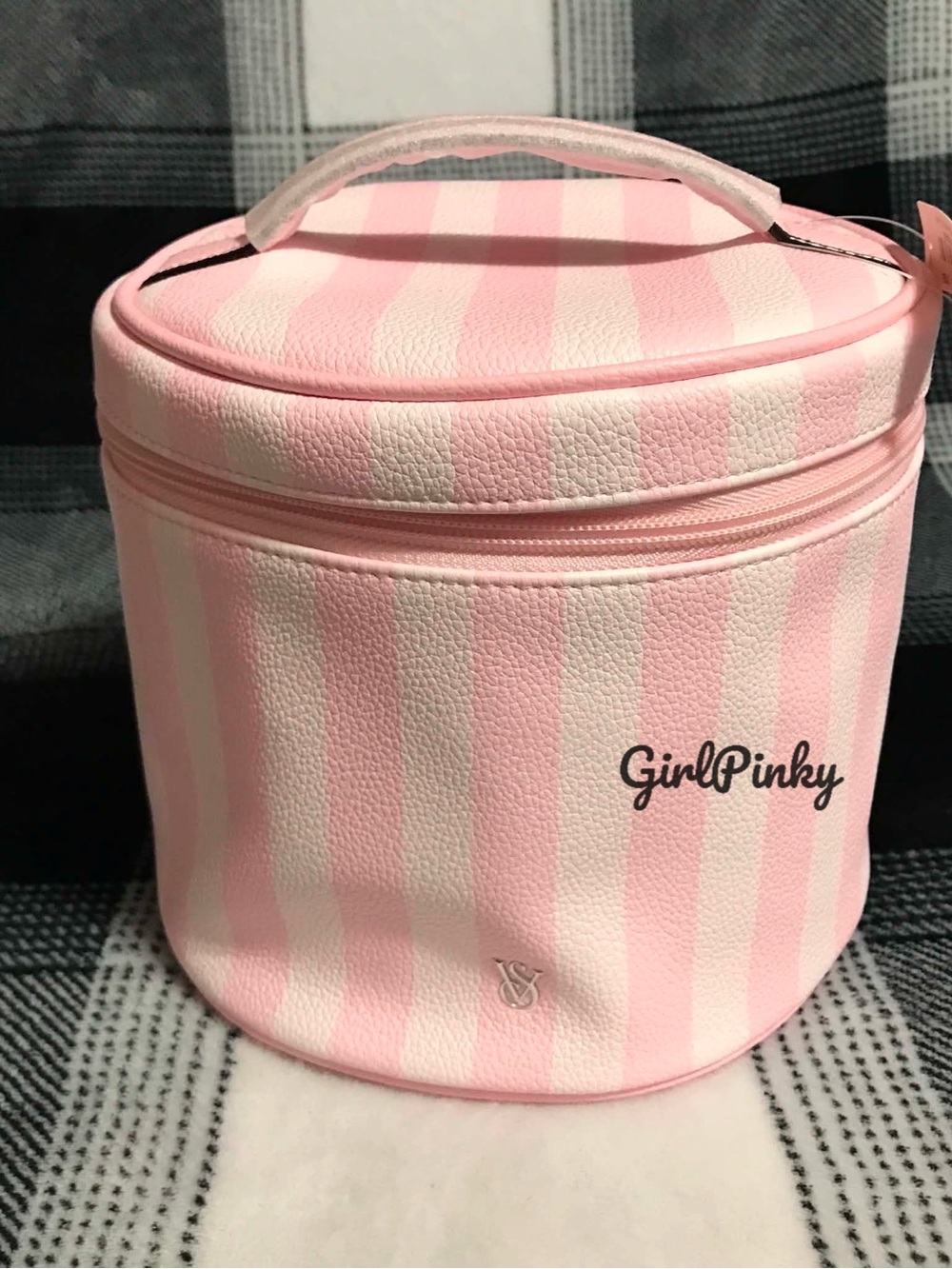 VICTORIA’S SECRET 2 PIECE VANITY MAKEUP/STORAGE CASES IN HERITAGE STRIPES - Picture 16 of 16
